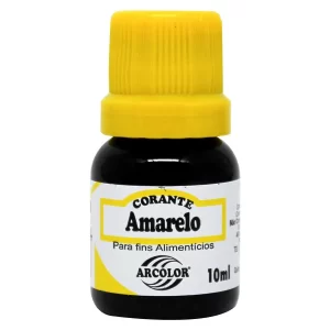 CORANTE LIQUIDO AMARELO 10ML. - ARCOLOR