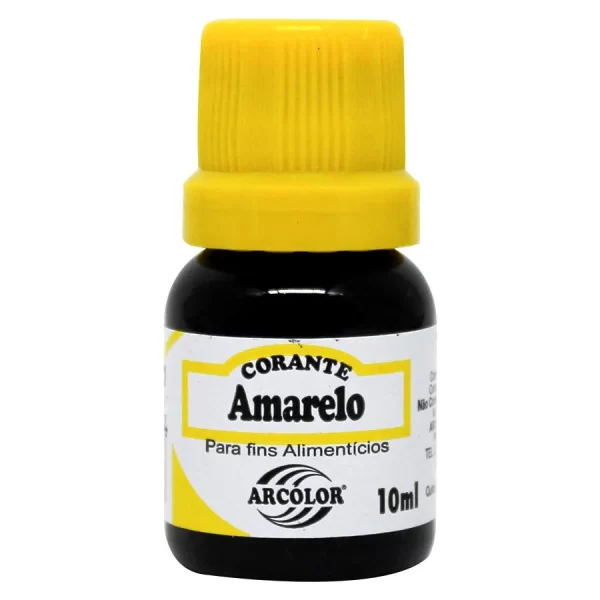 CORANTE LIQUIDO AMARELO 10ML. - ARCOLOR