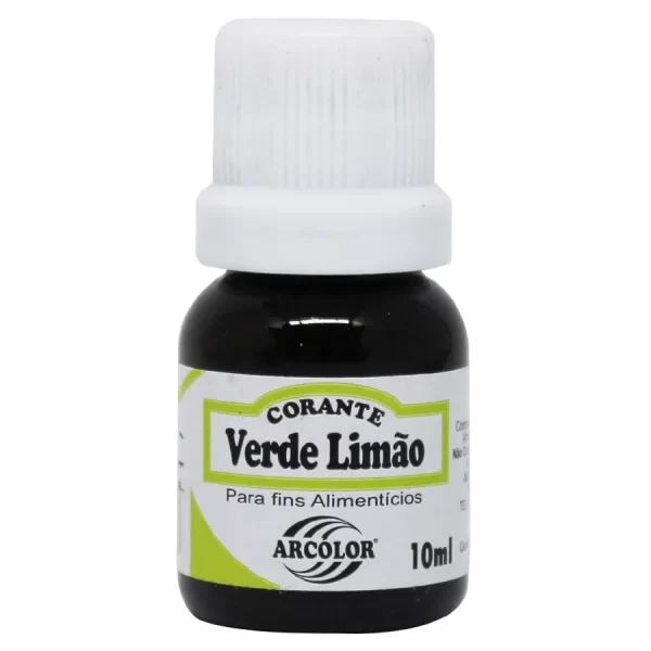 CORANTE LIQUIDO VERDE LIMAO 10ML. - ARCOLOR