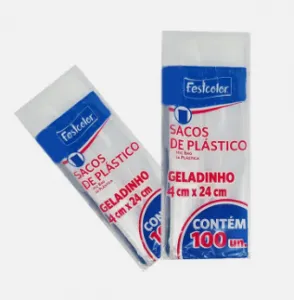 ARTIGO PARA FESTA SACO PLÁSTICO PARA GELADINHO COM 100 UNIDADES - FESTCOLOR