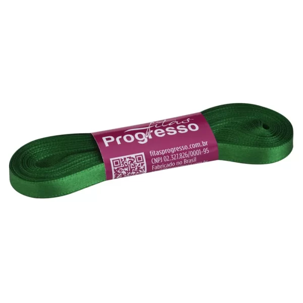 FITA DE CETIM 07MM 10M. VERDE BANDEIRA 217 - FITAS PROGRESSO